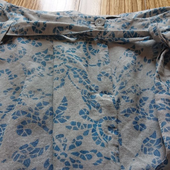 [EUC] SANDRO Linen-blend paperbag skirt - Picture 3 of 5